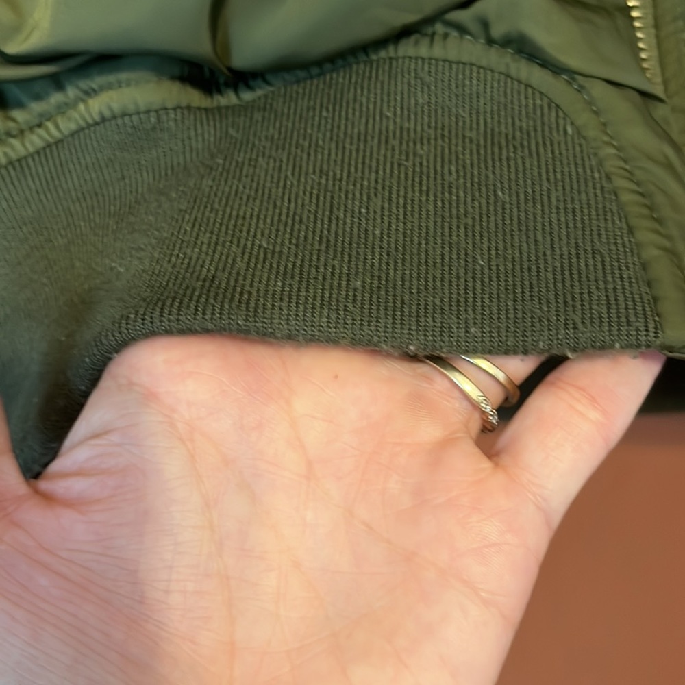 Olive green bomber style jacket - Picture 4 of 10
